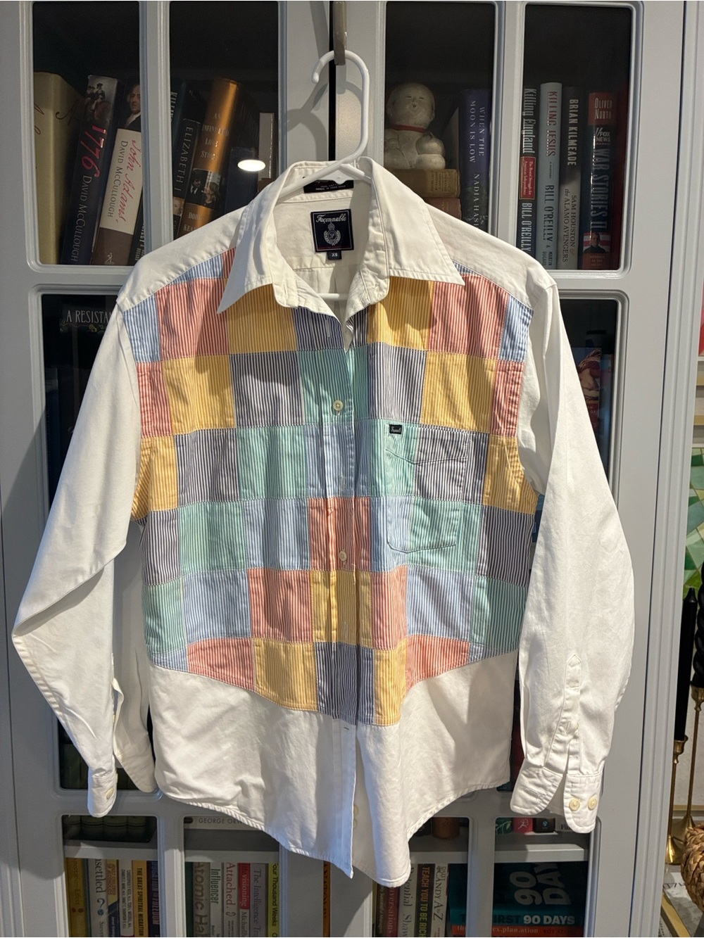 Vintage Faconnable By Albert Goldberg Patchwork Button-Down Shirt - XS